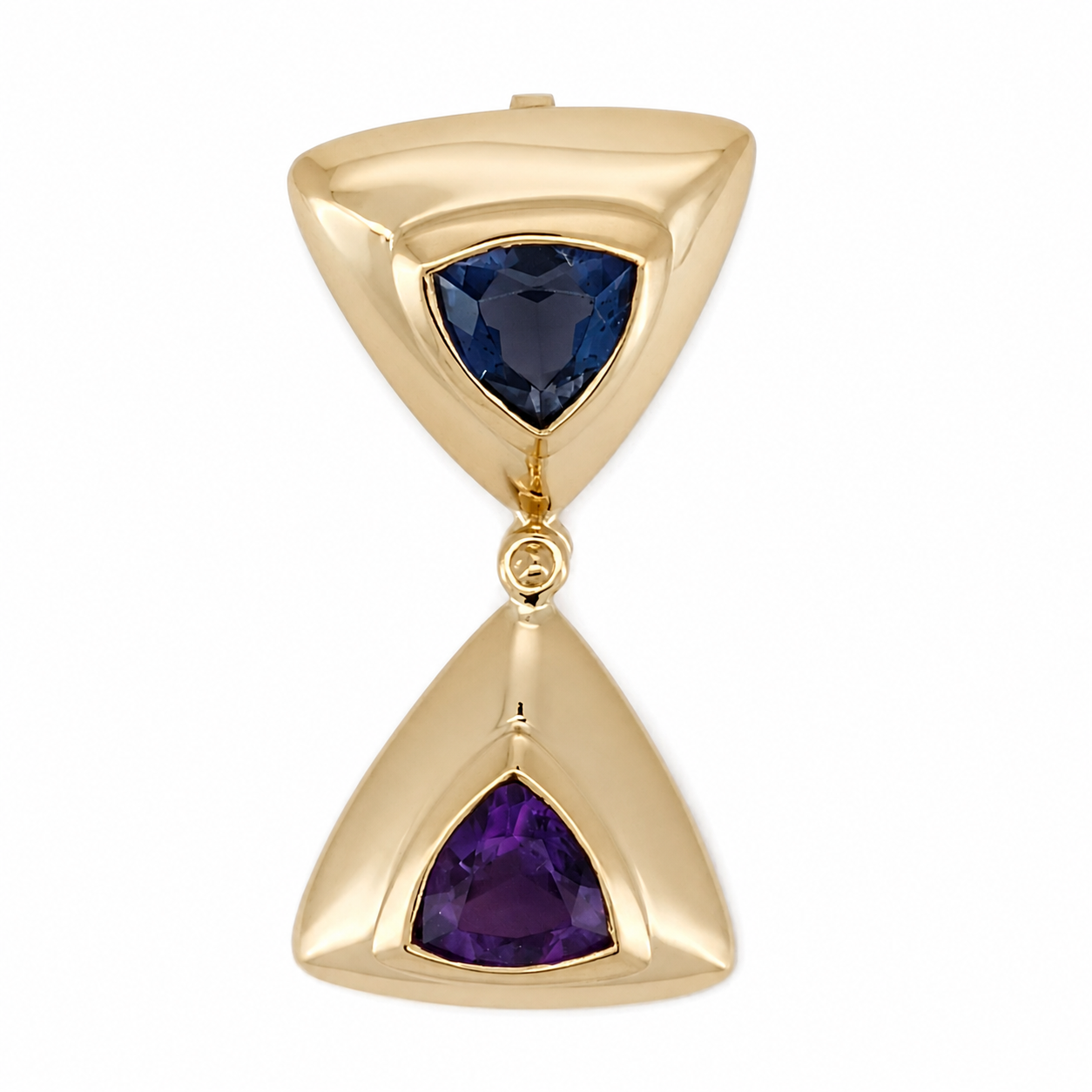 Ciondolo - 18 carati Oro giallo - 3.00ct. tw. Ametista - Tanzanite - Made in Italy - Handmade