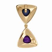 Ciondolo - 18 carati Oro giallo - 3.00ct. tw. Ametista - Tanzanite - Made in Italy - Handmade