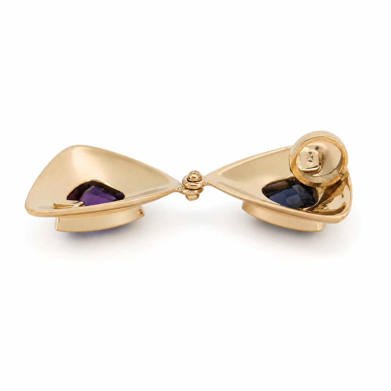 Ciondolo - 18 carati Oro giallo - 3.00ct. tw. Ametista - Tanzanite - Made in Italy - Handmade