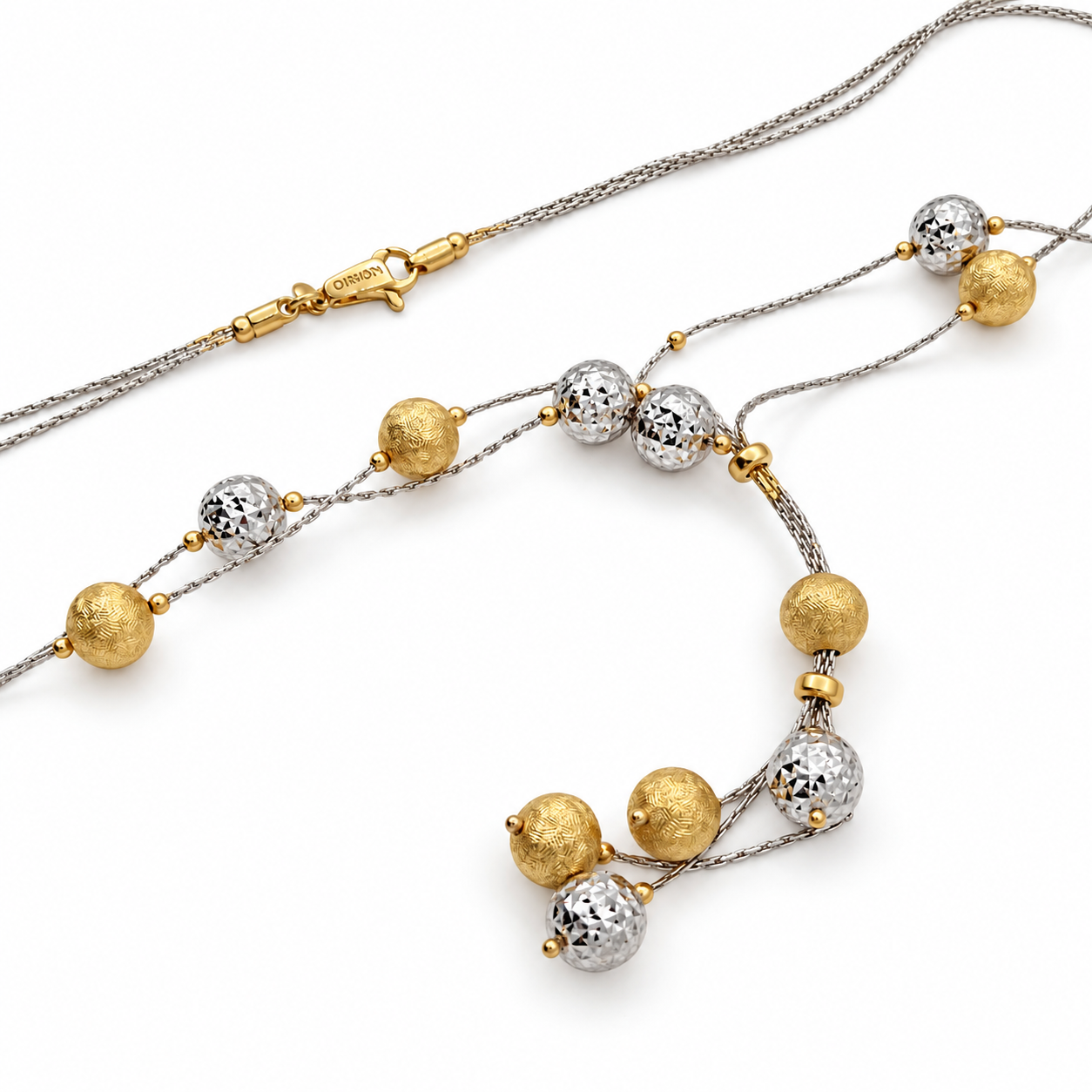 Collana - 18 carati Oro giallo, Oro bianco - Made in Italy - HandMade