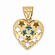 Ciondolo - 18 carati Oro giallo - 2ct. tw. Topazio - Made in Italy - HandMade