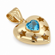 Ciondolo - 18 carati Oro giallo - 2ct. tw. Topazio - Made in Italy - HandMade