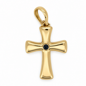 Ciondolo - 18 carati Oro giallo - 0.15ct. tw. Zaffiro - Made in Italy - HandMade