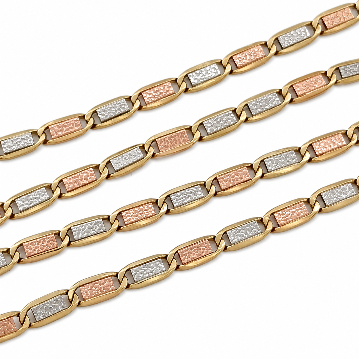 Collana - 18 carati Oro giallo, Oro bianco, Oro rosa - Made in Italy - HandMade