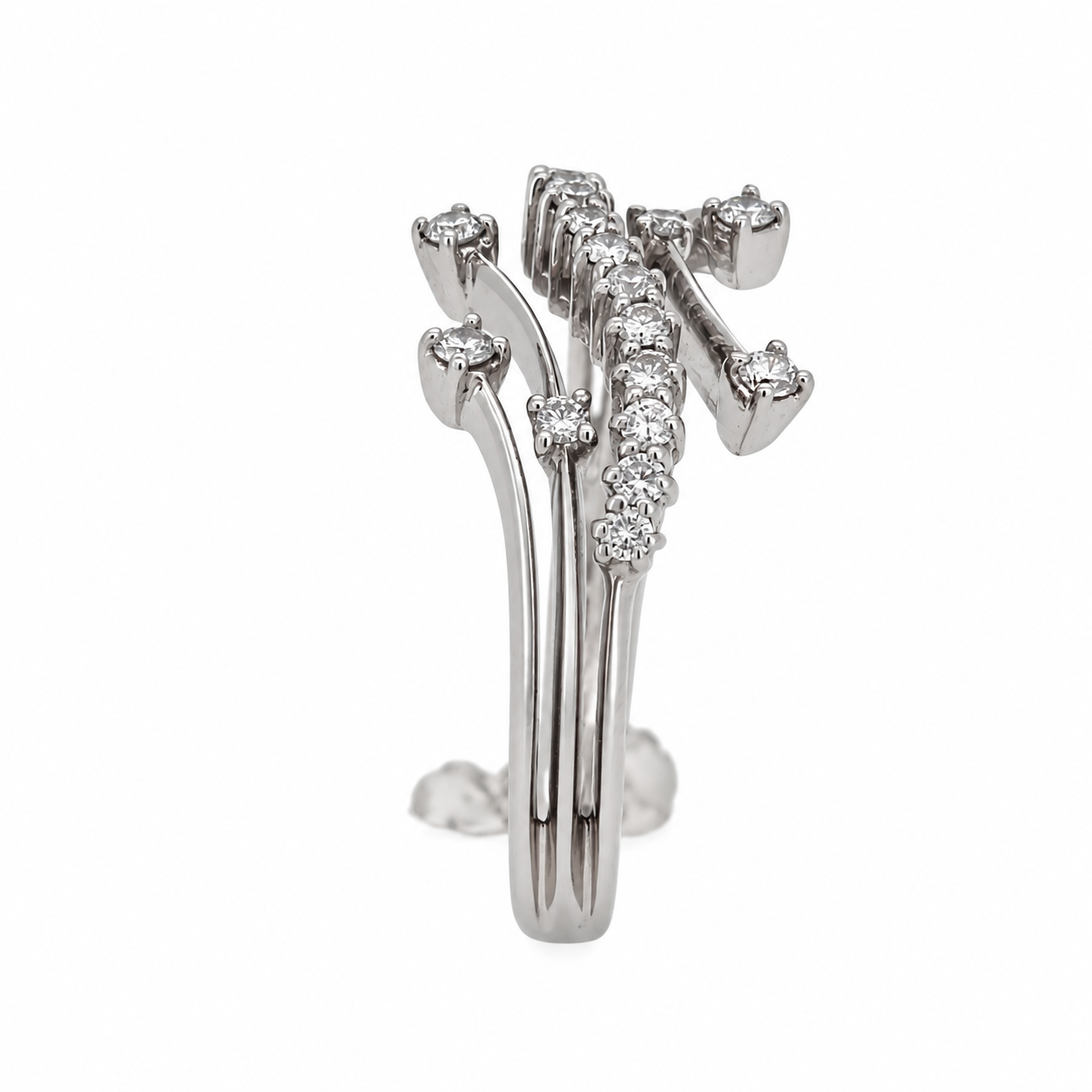 Anello - 18 carati Oro bianco - 0.305ct. tw. Diamante - Made in Italy - HandMade