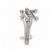 Anello - 18 carati Oro bianco - 0.305ct. tw. Diamante - Made in Italy - HandMade