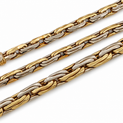 Collana - 18 carati Oro giallo, Oro bianco - Made in Italy - HandMade