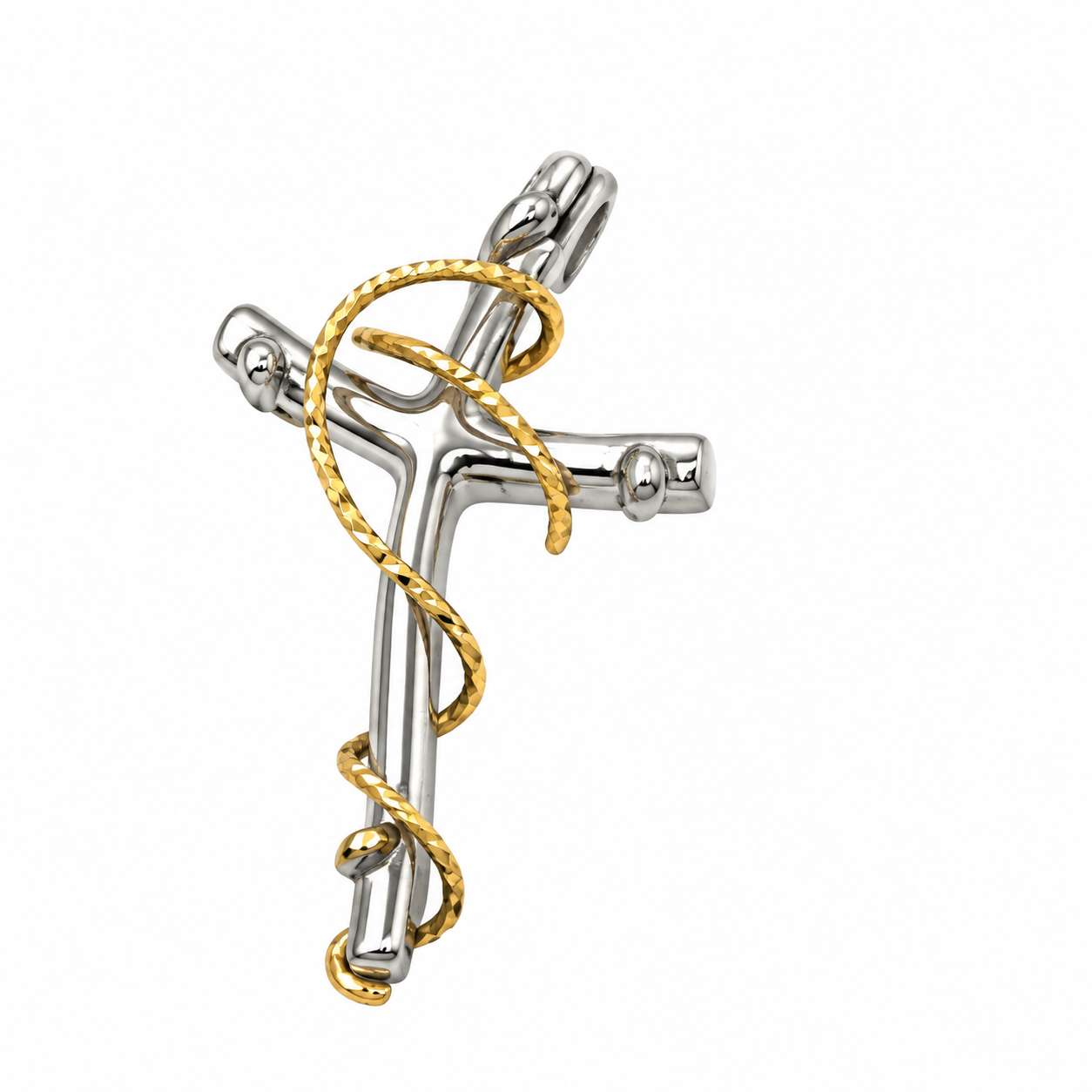 Ciondolo - 18 carati Oro bianco, Oro giallo - Made in Italy - HandMade
