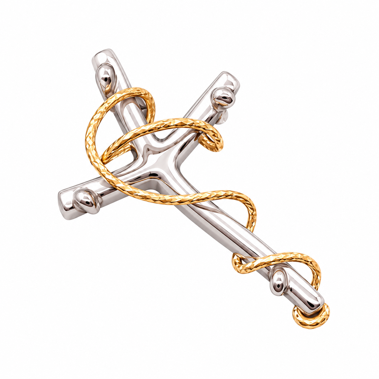 Ciondolo - 18 carati Oro bianco, Oro giallo - Made in Italy - HandMade