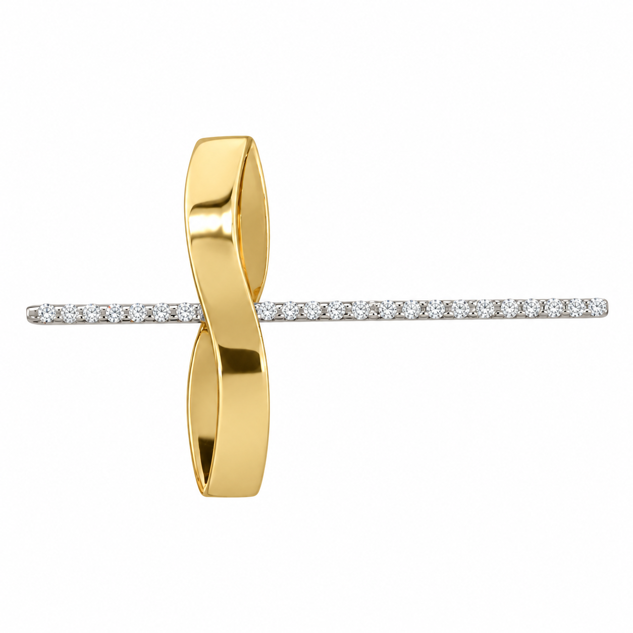 Ciondolo - 18 carati Oro giallo, Oro bianco - 0.65ct. tw. Diamante (Naturale) - Made in Italy - HandMade