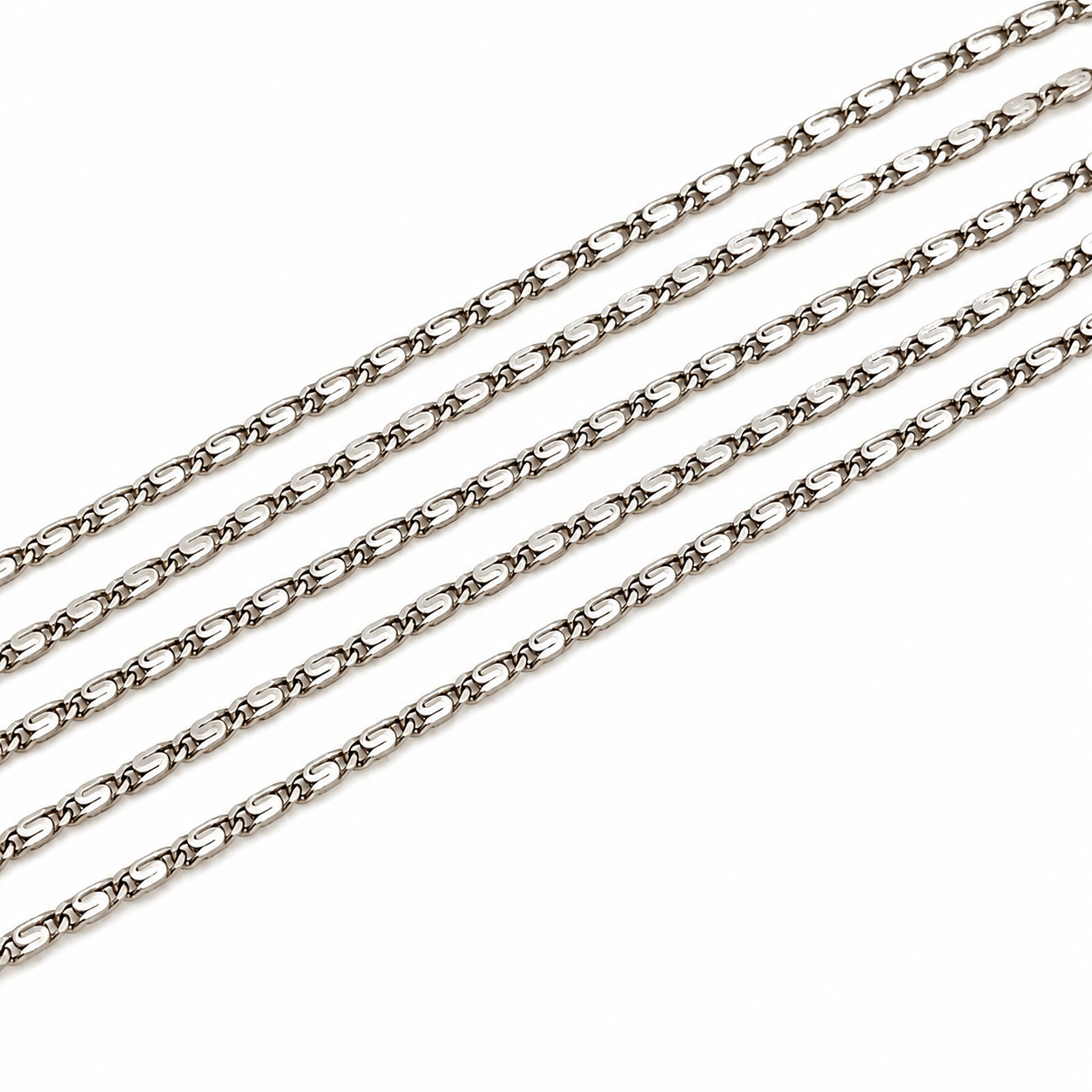 Collana - 18 carati Oro bianco - Made in Italy - HandMade