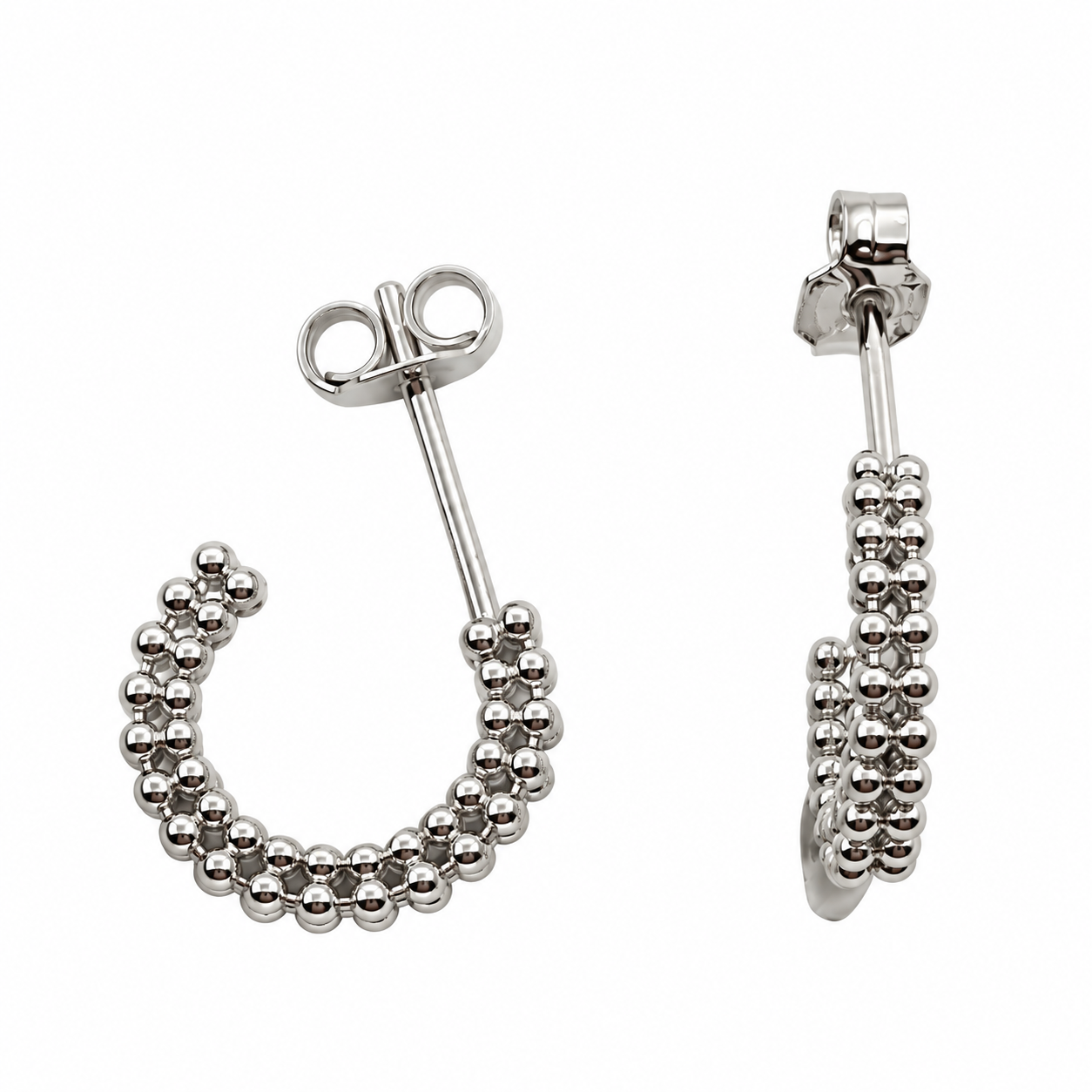 Orecchini - 18 carati Oro bianco - Made in Italy - HandMade
