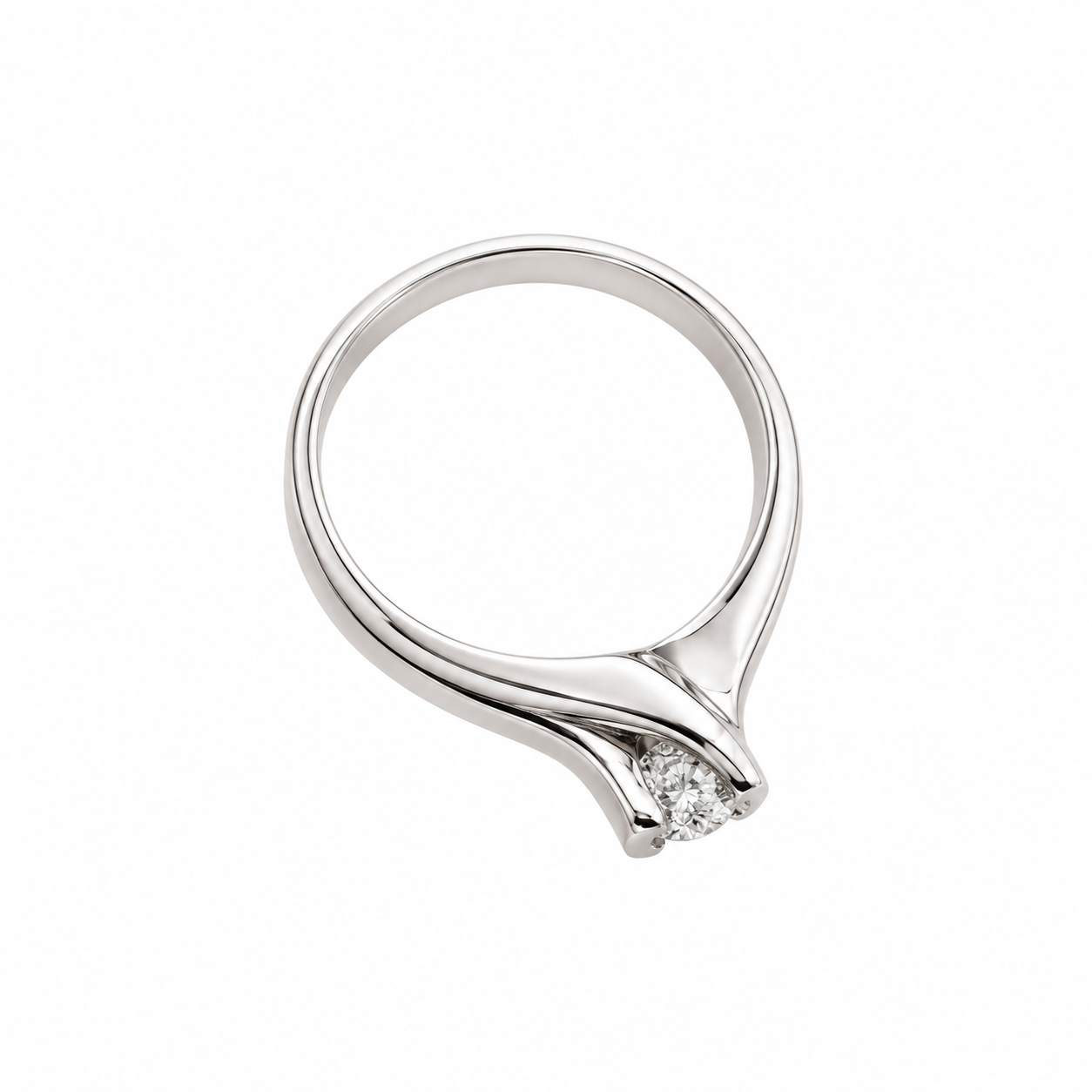 Anello - 18 carati Oro bianco - 0.80ct. tw. Diamante (Naturale) - Made in Italy - HandMade ?