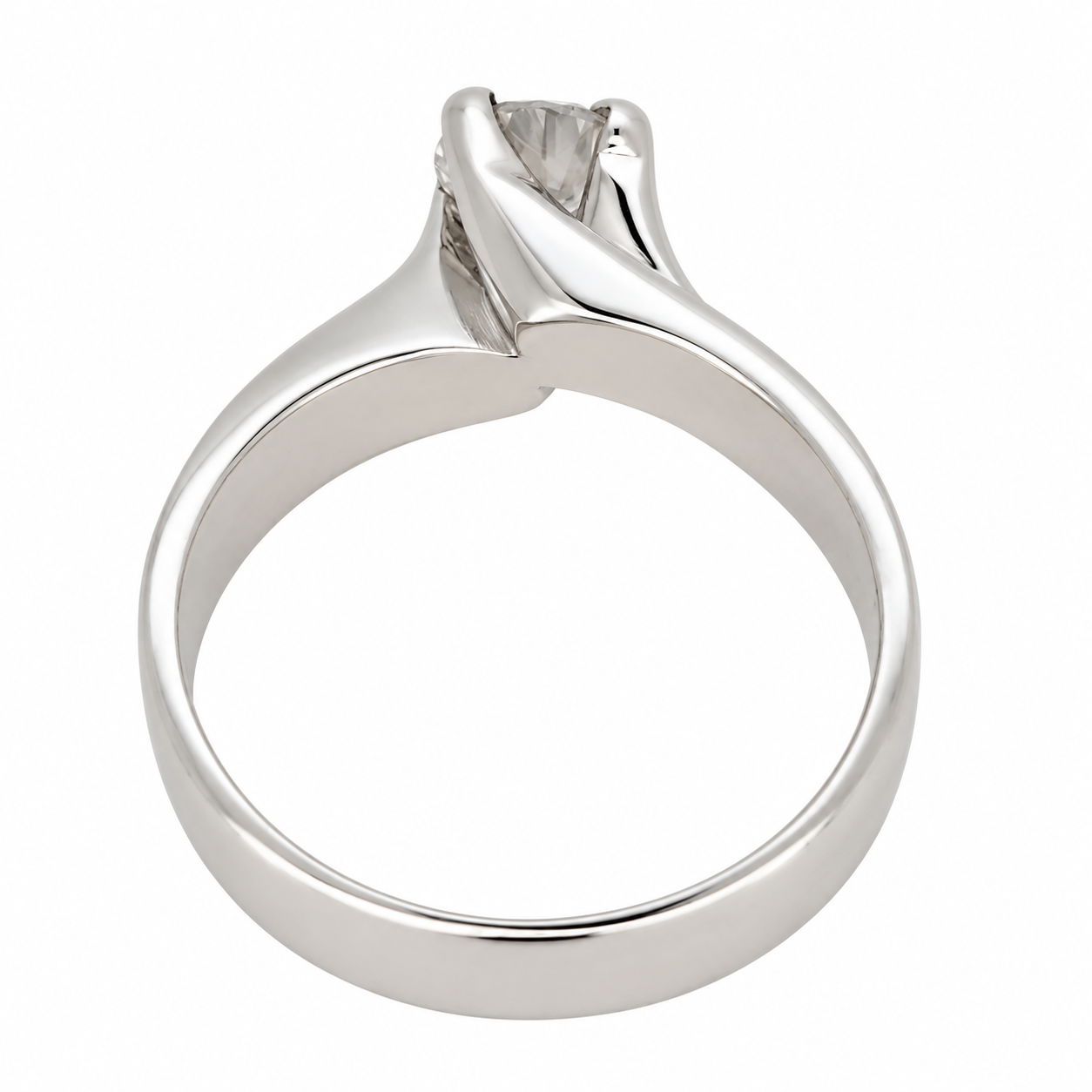 Anello - 18 carati Oro bianco - 0.80ct. tw. Diamante (Naturale) - Made in Italy - HandMade ?