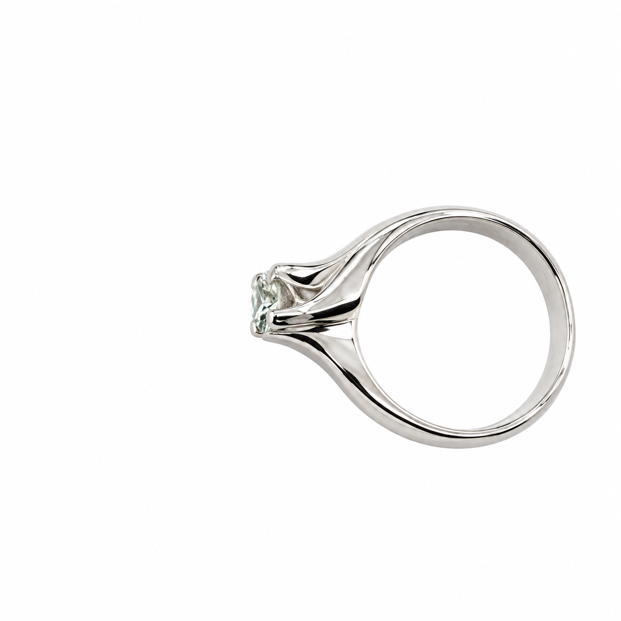 Anello - 18 carati Oro bianco - 0.80ct. tw. Diamante (Naturale) - Made in Italy - HandMade ?