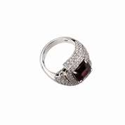 Anello - 18 carati Oro bianco - 5.23ct. tw. Spinello - Diamante - Made in Italy - HandMade