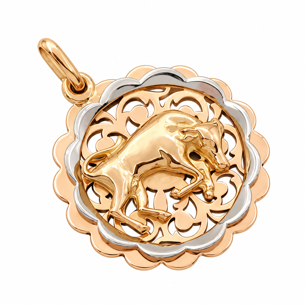 Ciondolo - 18 carati Oro giallo, Oro bianco - Made in Italy - HandMade