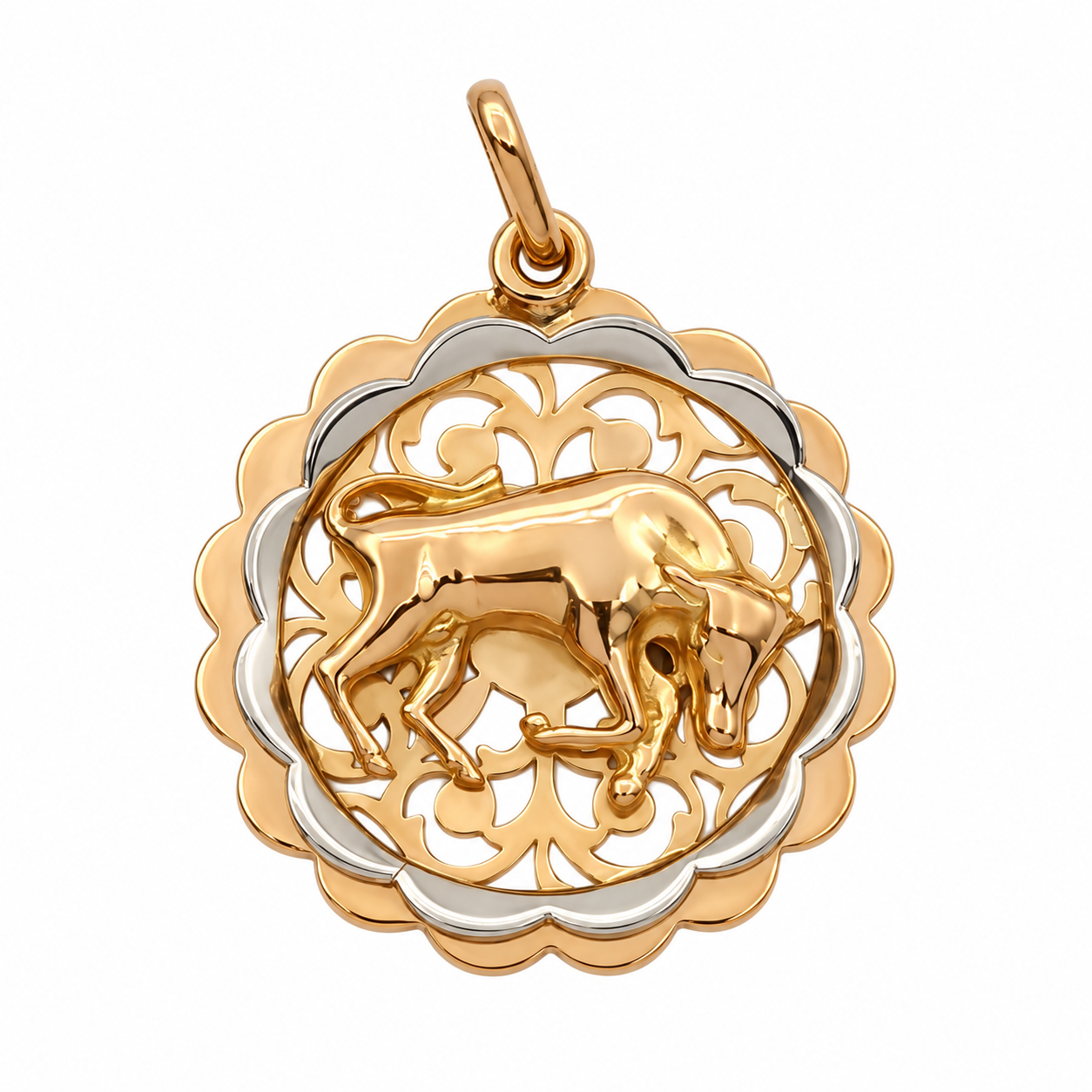 Ciondolo - 18 carati Oro giallo, Oro bianco - Made in Italy - HandMade