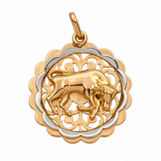 Ciondolo - 18 carati Oro giallo, Oro bianco - Made in Italy - HandMade