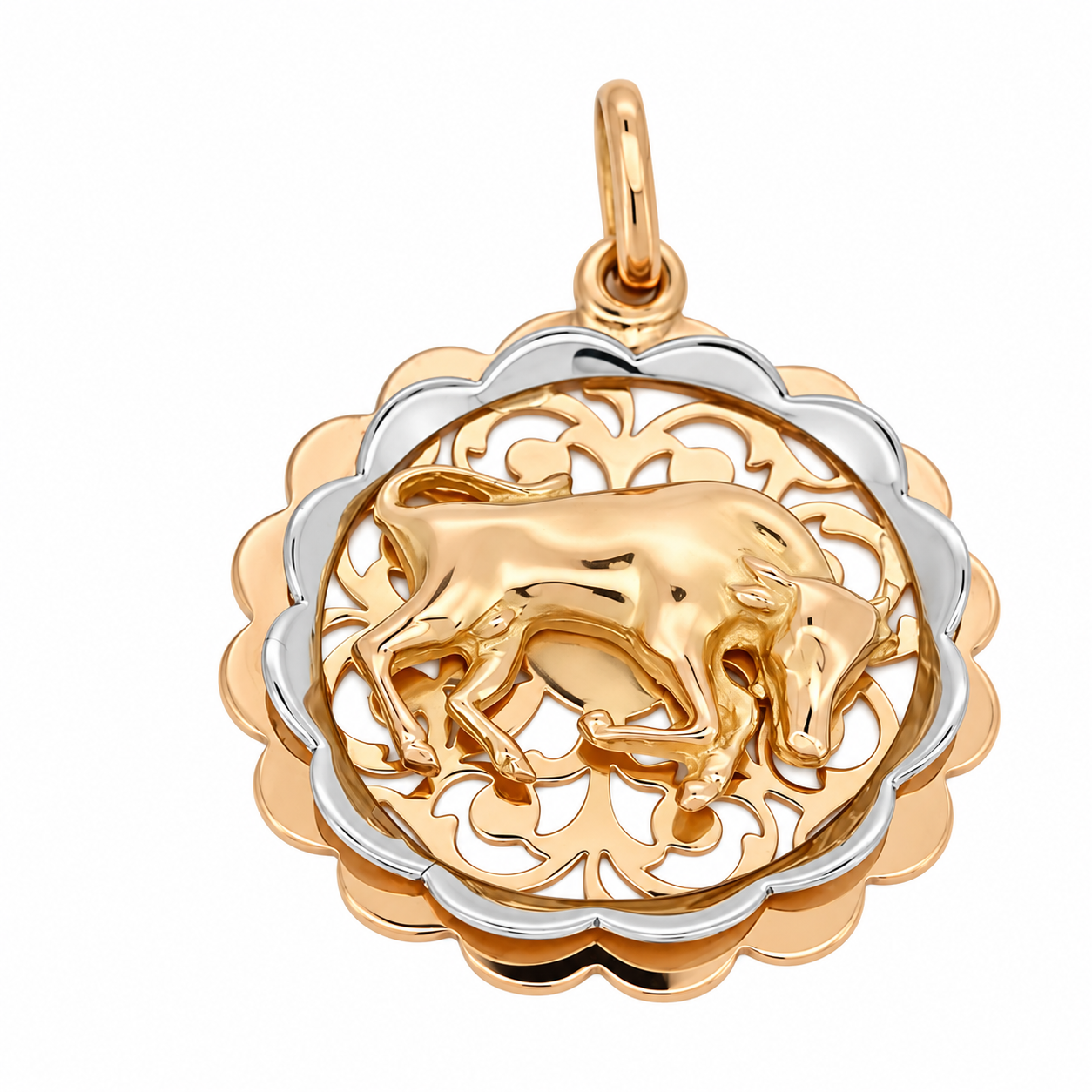 Ciondolo - 18 carati Oro giallo, Oro bianco - Made in Italy - HandMade