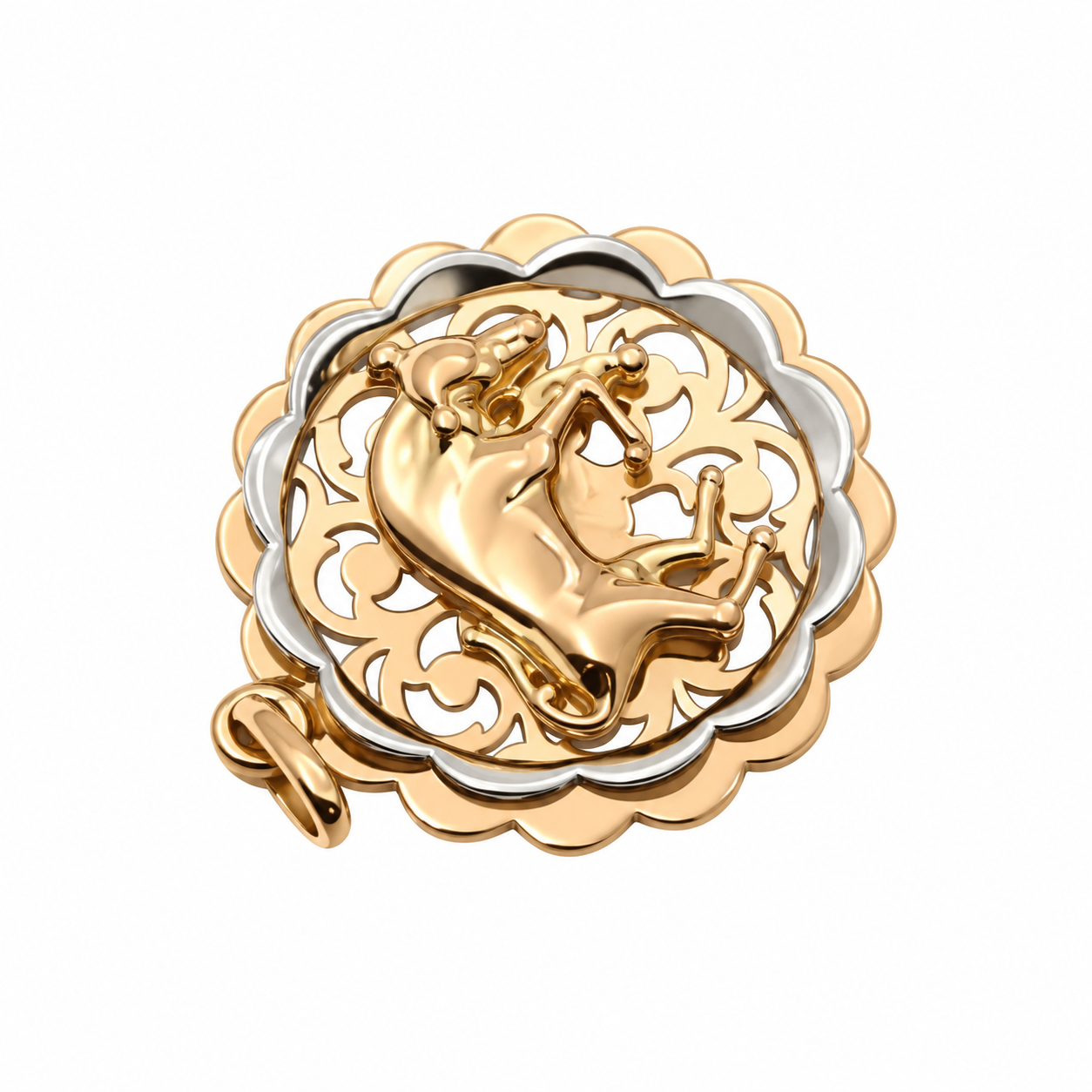 Ciondolo - 18 carati Oro giallo, Oro bianco - Made in Italy - HandMade
