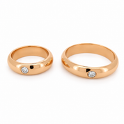 Anello - 18 carati Oro giallo - 0.16ct. tw. Diamante (Naturale) - Made in Italy - HandMade