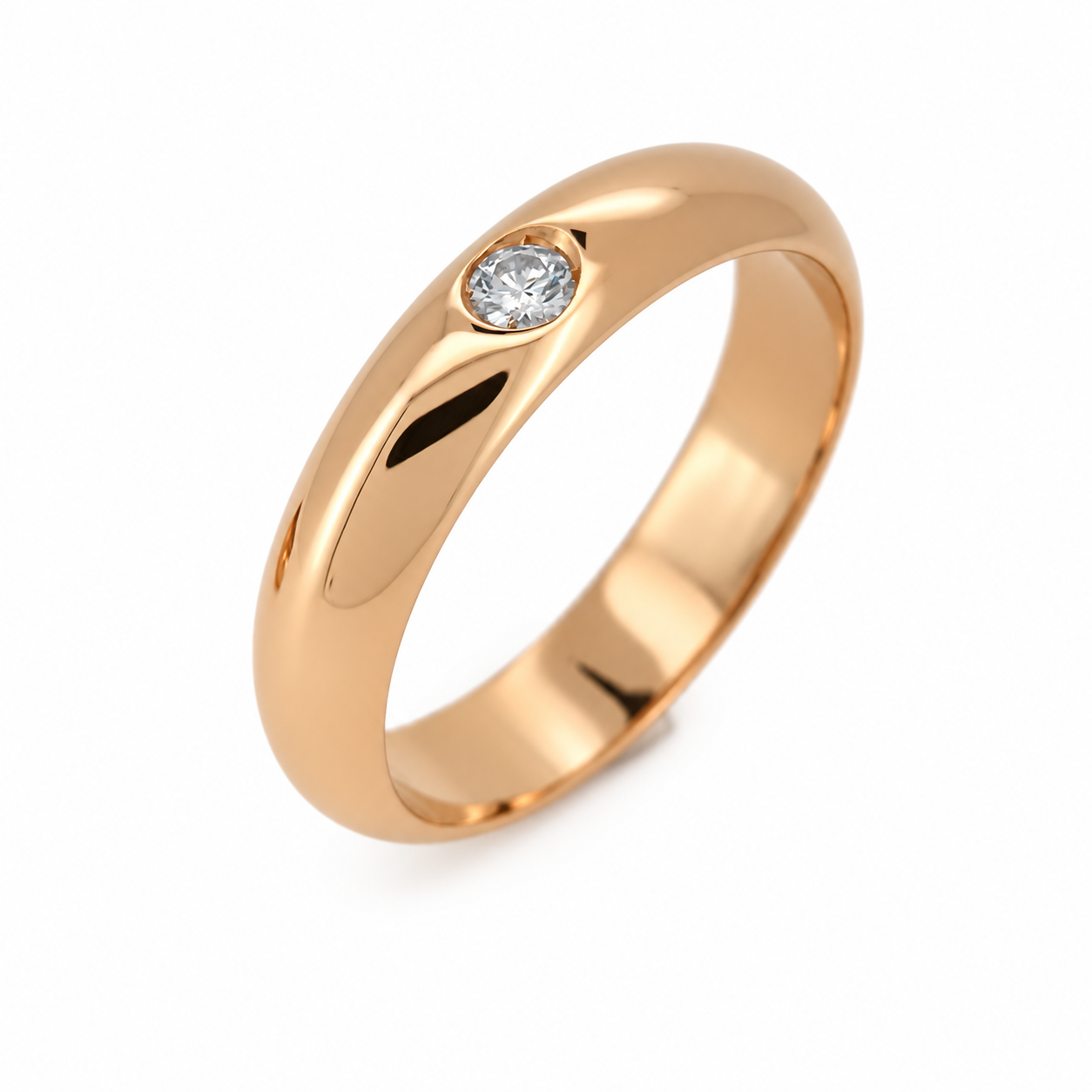 Anello - 18 carati Oro giallo - 0.16ct. tw. Diamante (Naturale) - Made in Italy - HandMade