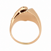 Anello - 18 carati Oro giallo, Oro rosa, Oro bianco - 0.12ct. tw. Rubino - Made in Italy - Handmade