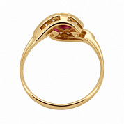 Anello - 18 carati Oro giallo - 0.60ct. tw. Rubino - Diamante - Made in Italy - Handmade