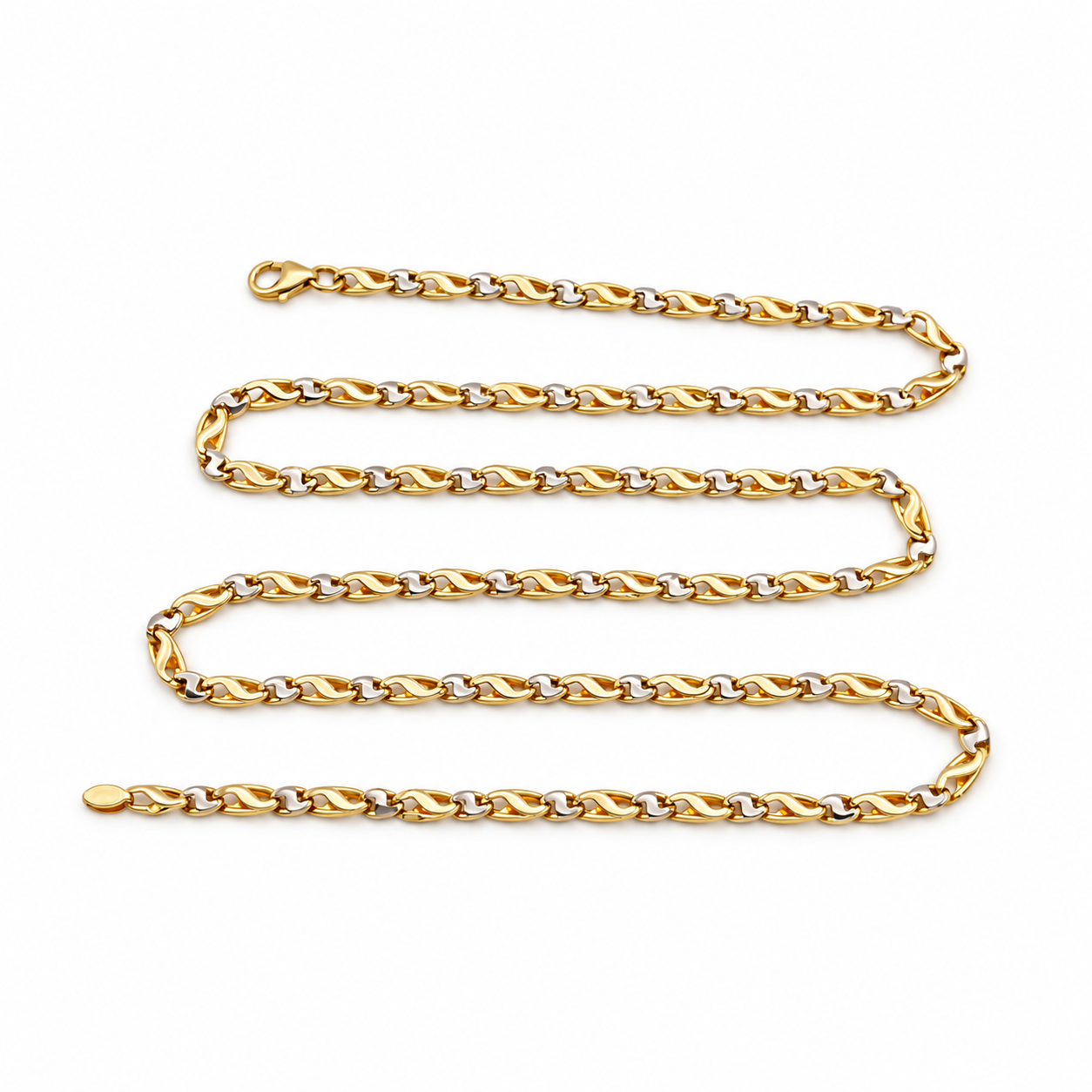 Collana - 18 carati Oro giallo, Oro bianco - Made in Italy - Handmade