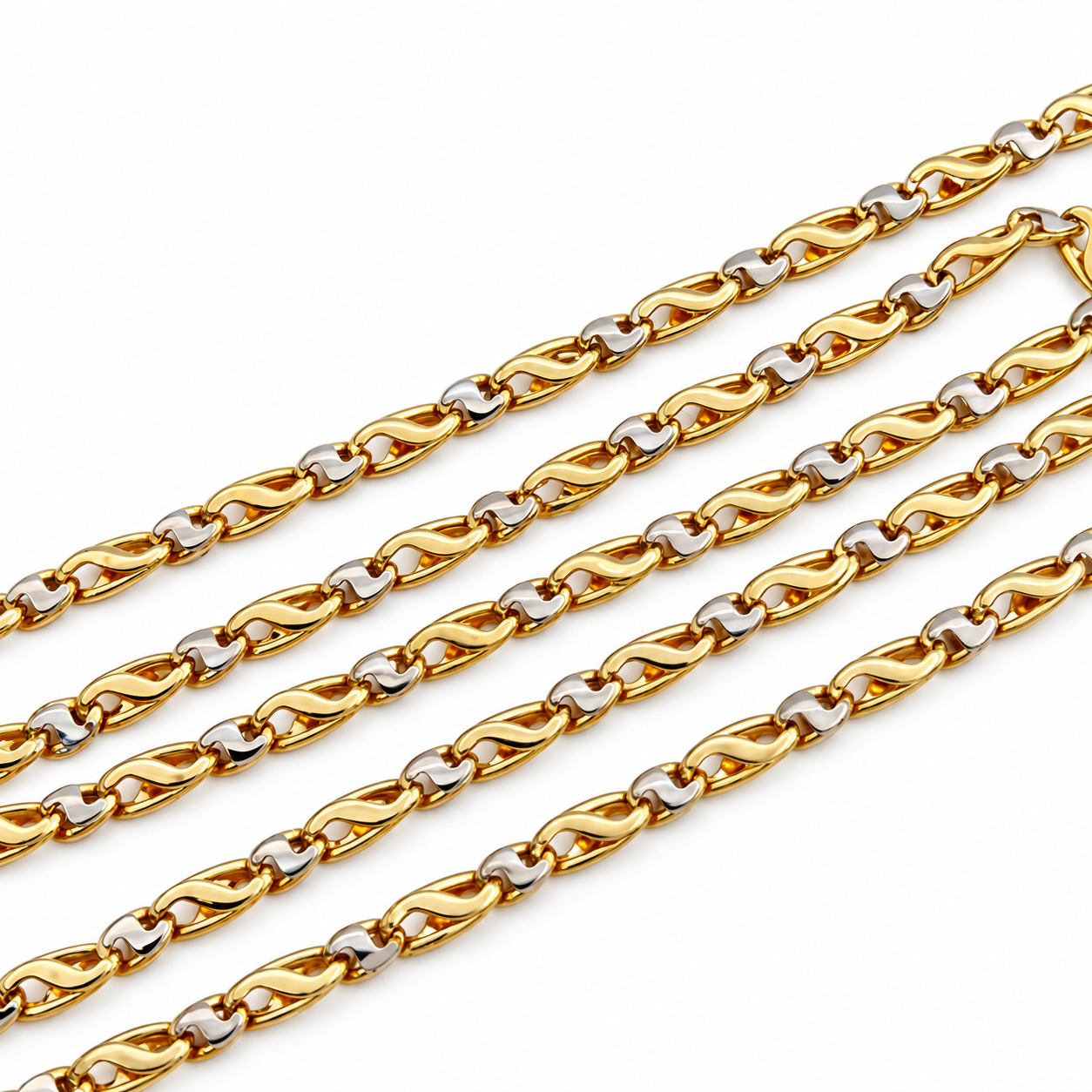 Collana - 18 carati Oro giallo, Oro bianco - Made in Italy - Handmade