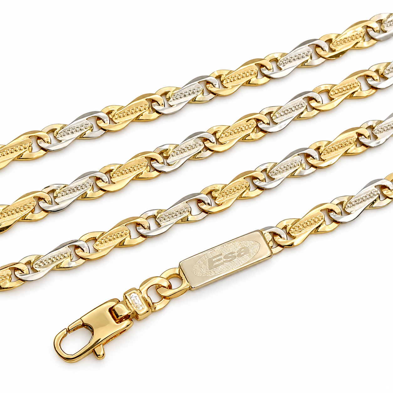 Collana - 18 carati Oro giallo, Oro bianco - Made in Italy - Handmade