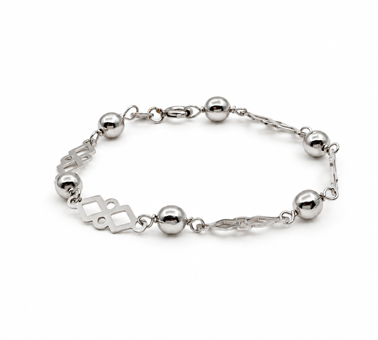 Bracciale - 18 carati Oro bianco - Made in Italy - Handmade