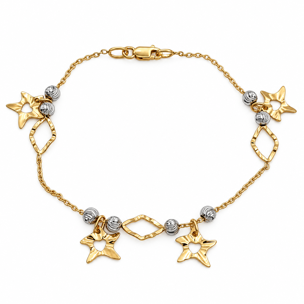 Bracciale - 18 carati Oro giallo, Oro bianco - Made in Italy - Handmade