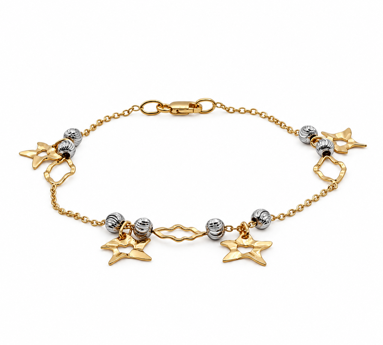 Bracciale - 18 carati Oro giallo, Oro bianco - Made in Italy - Handmade