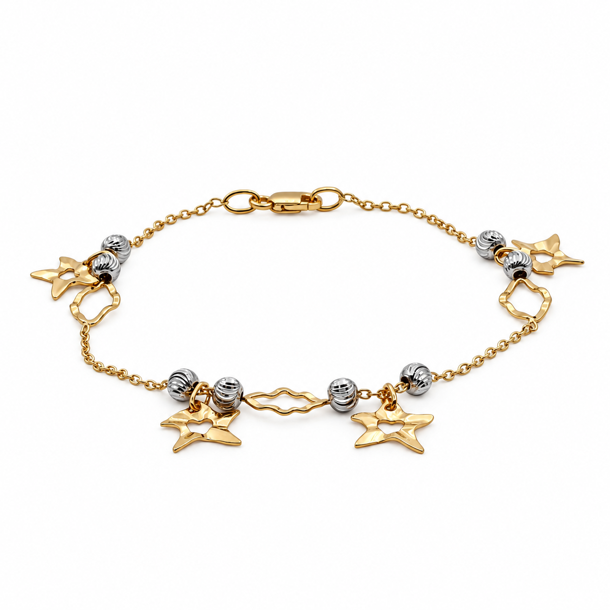 Bracciale - 18 carati Oro giallo, Oro bianco - Made in Italy - Handmade