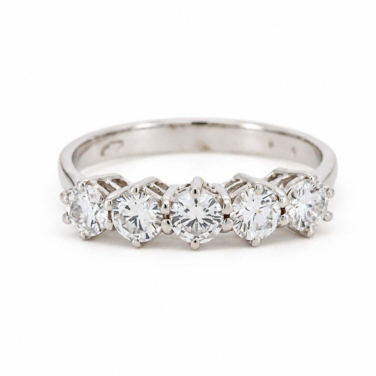 Anello - 18 carati Oro bianco - 0.50ct. tw. Diamante (Naturale) - Made in Italy - Handmade