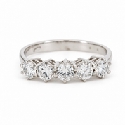 Anello - 18 carati Oro bianco - 0.50ct. tw. Diamante (Naturale) - Made in Italy - Handmade