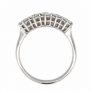 Anello - 18 carati Oro bianco - 0.50ct. tw. Diamante (Naturale) - Made in Italy - Handmade