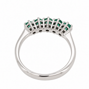Anello - 18 carati Oro bianco - 0.50ct. tw. Smeraldo - Made in Italy - Handmade