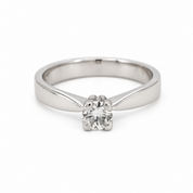 Anello - 18 carati Oro bianco - 0.25ct. tw. Diamante (Naturale) - Made in Italy - Handmade