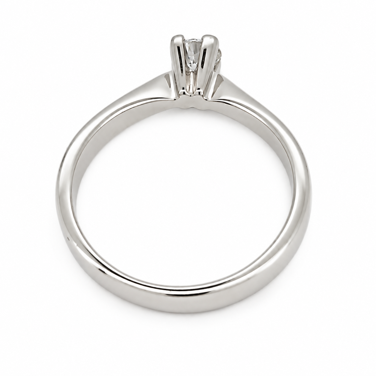 Anello - 18 carati Oro bianco - 0.25ct. tw. Diamante (Naturale) - Made in Italy - Handmade