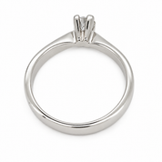 Anello - 18 carati Oro bianco - 0.25ct. tw. Diamante (Naturale) - Made in Italy - Handmade