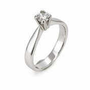 Anello - 18 carati Oro bianco - 0.25ct. tw. Diamante (Naturale) - Made in Italy - Handmade