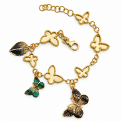 Bracciale in Oro Giallo 18 carati con superficie smaltata