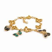 Bracciale in Oro Giallo 18 carati con superficie smaltata