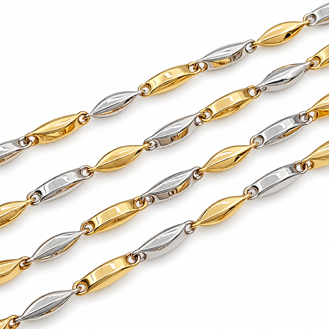 Collana - 18 carati Oro bianco, Oro giallo - Made in Italy - HandMade