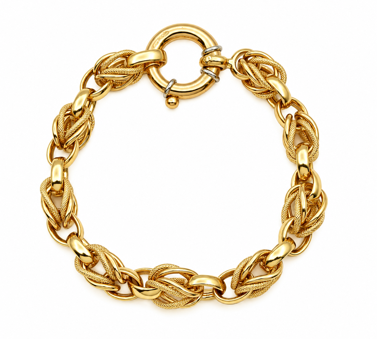 Bracciale - 18 carati Oro giallo, Oro bianco - Made in Italy - Handmade