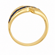 Anello - 18 carati Oro giallo - 0.36ct. tw. Zaffiro - Made in Italy - HandMade