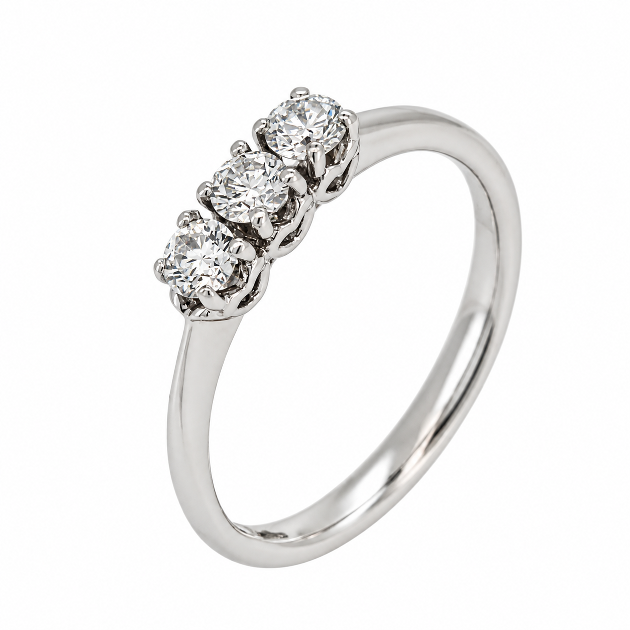 Anello - 18 carati Oro bianco - 0.30ct. tw. Diamante (Naturale) - Made in Italy - Handmade